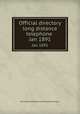 Official directory long distance telephone . Jan 1891, New England Telephone and Telegraph Company 