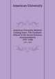 American University Bulletin Catalog Issue: The Graduate School in the Social Sciences Announcements. 1937-1938, American University 