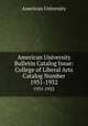 American University Bulletin Catalog Issue: College of Liberal Arts Catalog Number. 1931-1932, American University 