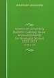 American University Bulletin Catalog Issue: Announcements for Graduate School. 1928-1929, American University 