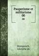 Pauperisme et militarisme. 00, Hompesch, Adolphe de 