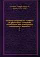 Histoire compare des systmes de philosophie considrs relativement aux principes des connaissances humaines. 2, Gerando, Joseph Marie de, baron, 1772-1842 