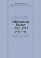 Information Please. 1953-1954, University of Maryland, College Park. Associated Women Students 