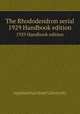 The Rhododendron serial. 1929 Handbook edition, Appalachian State University 