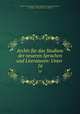 Archiv fr das Studium der neueren Sprachen und Literaturen: Unter .. 16, 