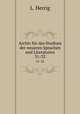 Archiv fr das Studium der neueren Sprachen und Literaturen. 31-32, L. Herrig 