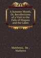 A Summer Month, Or, Recollections of a Visit to the Falls of Niagara and the Lakes, Matthews, Mr , Mathews 