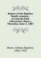 Report of the Bigelow family reunion : at Lincoln Park (Worcester, Mass.), Thursday, June 2, 1887, Howe, Gilman Bigelow, 1850-1933 