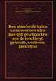 Den alderheijlichsten naem voor een nieu-jaer-gift geschoncken aen de ionckheyt, gehoude, weduwen, geestelyke, Poirters, Adrien, 1605-1674,Bouttats, Frederik, ca. 1620-1676, engraver,Vidua et haeredes Ioannes Cnobbarus, printer 