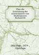 ber die Entstehung der ersten Quarto von Shakespeares Richard III, Otto Pape, 1879 -, Otto Pape 