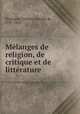Mlanges de religion, de critique et de littrature, 