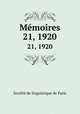 Mmoires. 21, 1920, 