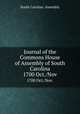 Journal of the Commons House of Assembly of South Carolina. 1700 Oct./Nov., South Carolina. Assembly 