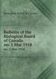 Bulletin of the Biological Board of Canada. no. 1 Mar 1918, Biological Board of Canada 
