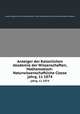 Anzeiger der Kaiserlichen Akademie der Wissenschaften, Mathematisch-Naturwissenschaftliche Classe. jahrg. 11 1874, Kaiserl. Akademie der Wissenschaften in Wien. Mathematisch-Naturwissenschaftliche Klasse 
