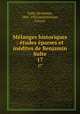 Mlanges historiques : tudes parses et indites de Benjamin Sulte. 17, 