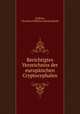 Berichtigtes Verzeichniss der europischen Cryptocephalen, Suffrian, Christian Wilhelm Ludwig Eduard 