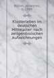 Klosterleben im deutschen Mittelalter: nach zeitgenssischen Aufzeichnungen, 