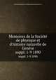 Memoires de la Socit de physique et d`histoire naturelle de Genve. suppl. 1-9 1890, 