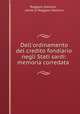 Dell`ordinamento del credito fondiario negli Stati sardi: memoria corredata ., Roggero Salmour , conte di Roggero Salmour 