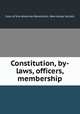 Constitution, by-laws, officers, membership, Sons of the American Revolution. New Jersey Society 