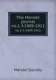 The Mendel journal. no.1-3 1909-1912, Mendel Society 