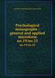 Psychological monographs : general and applied microform. no.19/no.25, American Psychological Association 