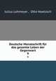Deutsche Monatschrift fr das gesamte Leben der Gegenwart.. 9, Julius Lohmeyer , Otto Hoetzsch 