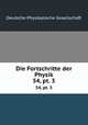 Die Fortschritte der Physik. 54, pt. 3, Deutsche Physikalische Gesellschaft 
