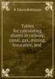Tables for calculating shares in railway, canal, gas, mining, insurance, and ., R. Edwin Robinson 