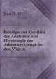 Beitrge zur Kenntnis der Anatomie und Physiologie der Athemwerkzeuge bei den Vgeln, Baer, F. M 