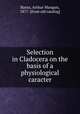 Selection in Cladocera on the basis of a physiological caracter, Banta, Arthur Mangun, 1877- [from old catalog] 