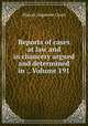 Reports of cases at law and in chancery argued and determined in ., Volume 191, Illinois. Supreme Court 