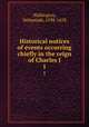 Historical notices of events occurring chiefly in the reign of Charles I. 1, Wallington, Nehemiah, 1598-1658 