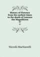 History of Florence from the earliest times to the death of Lorenzo the Magnificent. 57, 