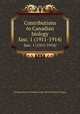 Contributions to Canadian biology. fasc. 1 (1911-1914), Biological Board of Canada,Canada. Marine Biological Station 