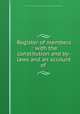 Register of members .: with the constitution and by-laws and an account of ., Society of the Sons of the Revolution in the Commonwealth of Massachusetts 