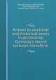 Answer to doctrinal and historical errors in Archbishop Connolly`s recent lectures microform, Marshall, John G. (John George), 1786-1880,Connolly, Thomas Louis, 1814 or 15-1876 