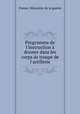 Programme de l`instruction donner dans les corps de troupe de l`artillerie, 