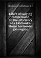 Effect of varying compression on the efficiency of a Fairbanks-Morse horizontal gas engine, Bergbom, A. S,Hoffman, R. J 