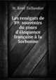 Les renegats de 89: souvenirs du cours d