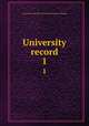 University record. 1, University of the State of Florida,University of Florida 