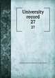 University record. 27, University of the State of Florida,University of Florida 