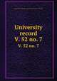 University record. V. 52 no. 7, University of the State of Florida,University of Florida 