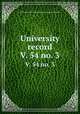 University record. V. 54 no. 3, University of the State of Florida,University of Florida 
