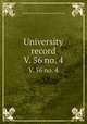 University record. V. 56 no. 4, University of the State of Florida,University of Florida 