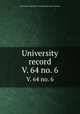 University record. V. 64 no. 6, University of the State of Florida,University of Florida 