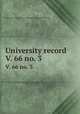University record. V. 66 no. 3, University of the State of Florida,University of Florida 