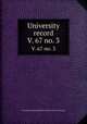 University record. V. 67 no. 3, University of the State of Florida,University of Florida 