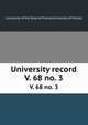 University record. V. 68 no. 3, University of the State of Florida,University of Florida 